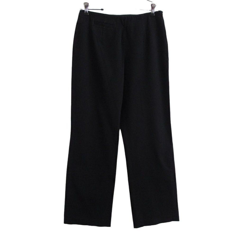 Eddie Bauer Black Straight Fit Side Zip Stretch Chino Pants Sz 8 Petite 8P